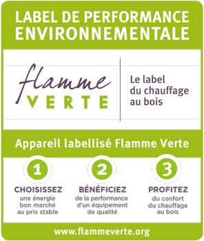 etiquette flamme verte
