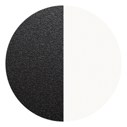 finition acier laque noir blanc