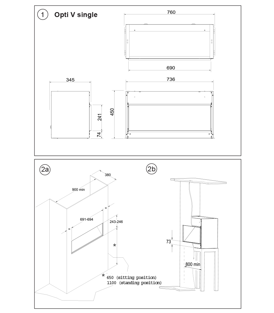 optivirtual single faber foyer electrique