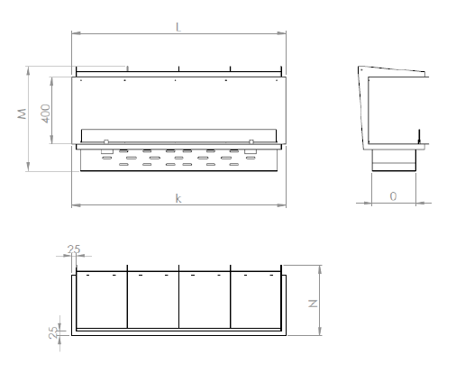 schema glammbox 3faces dimensions